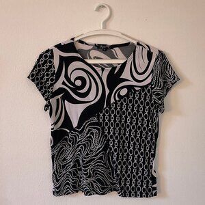 VINTAGE 70s MIXED PRINT TOP